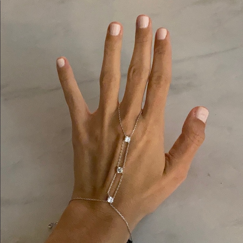 Henri Bendel silver hand chain